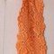 2 Yards Monarch Orange Wide Stretch Lace Trim 2.5" Floral Elastic for Sewing Lingerie & DIY Crafts